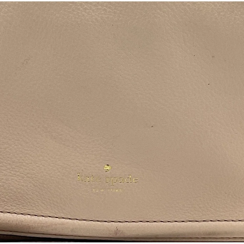 Kate Spade New York Large Leather Light Pink Satchel/crossbody Handbag.